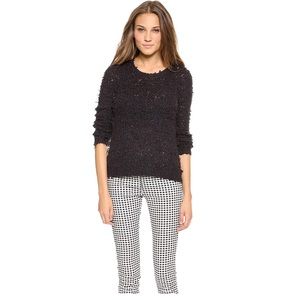 Free People Black Fuzzy Sweater